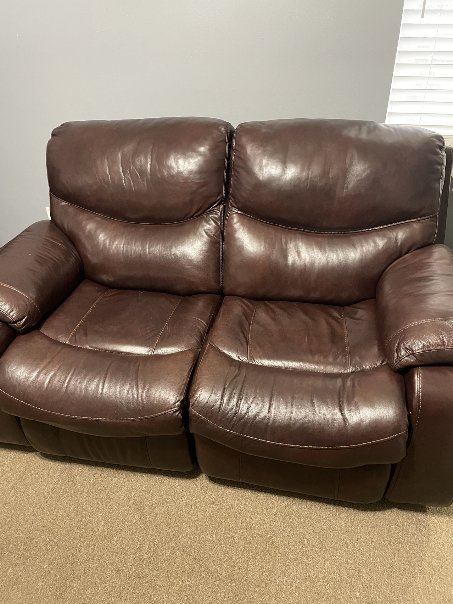 Leather Recliner Love Seat