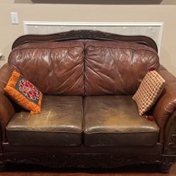 Leather Sofa And Love Seat