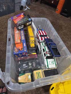 Different cars and trucks