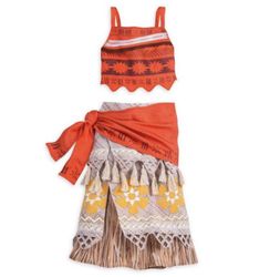 Kids Disney Moana Halloween Costume Dress, M 7-8