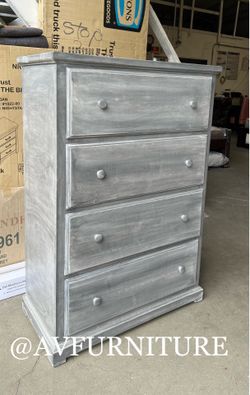 Solid Wood Gray Chest