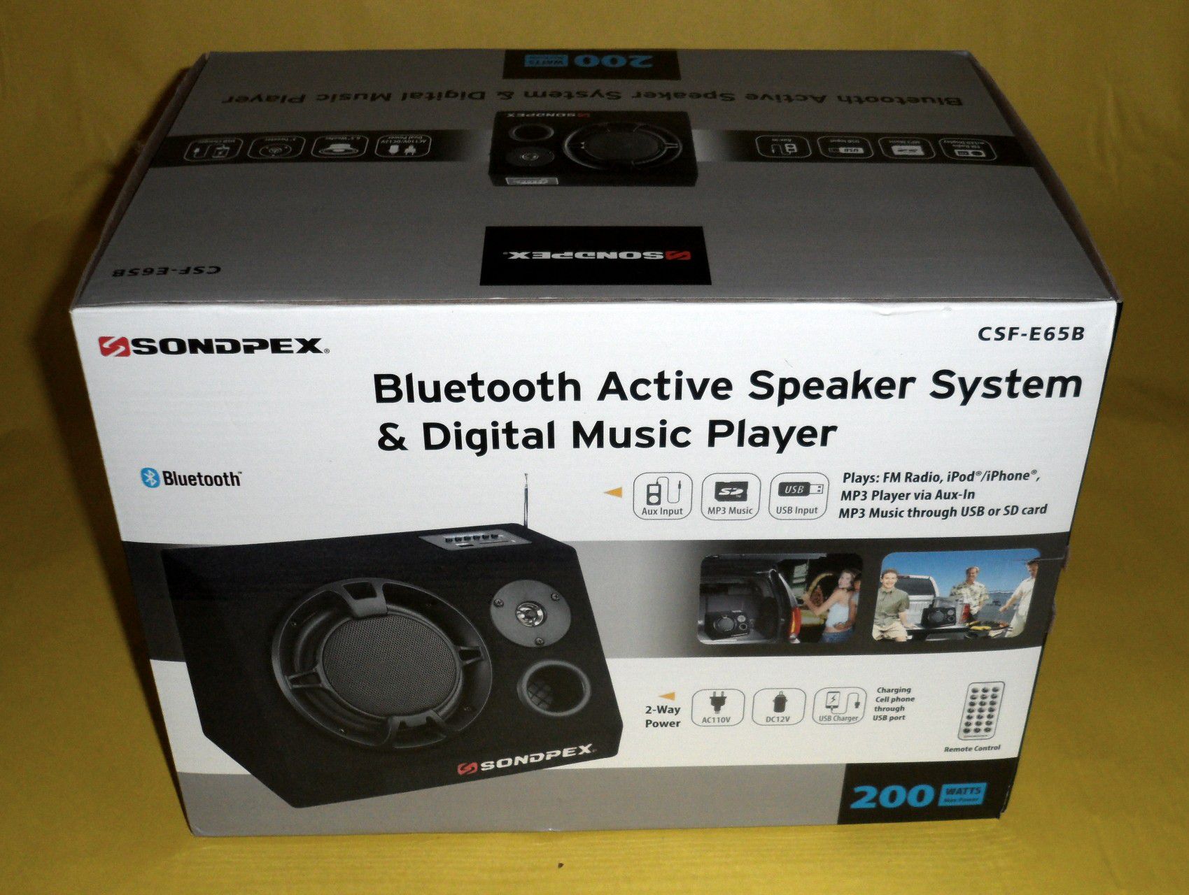 Sondpex Bluetooth Speaker System ＆ Digital Music Player CSF-E65B 