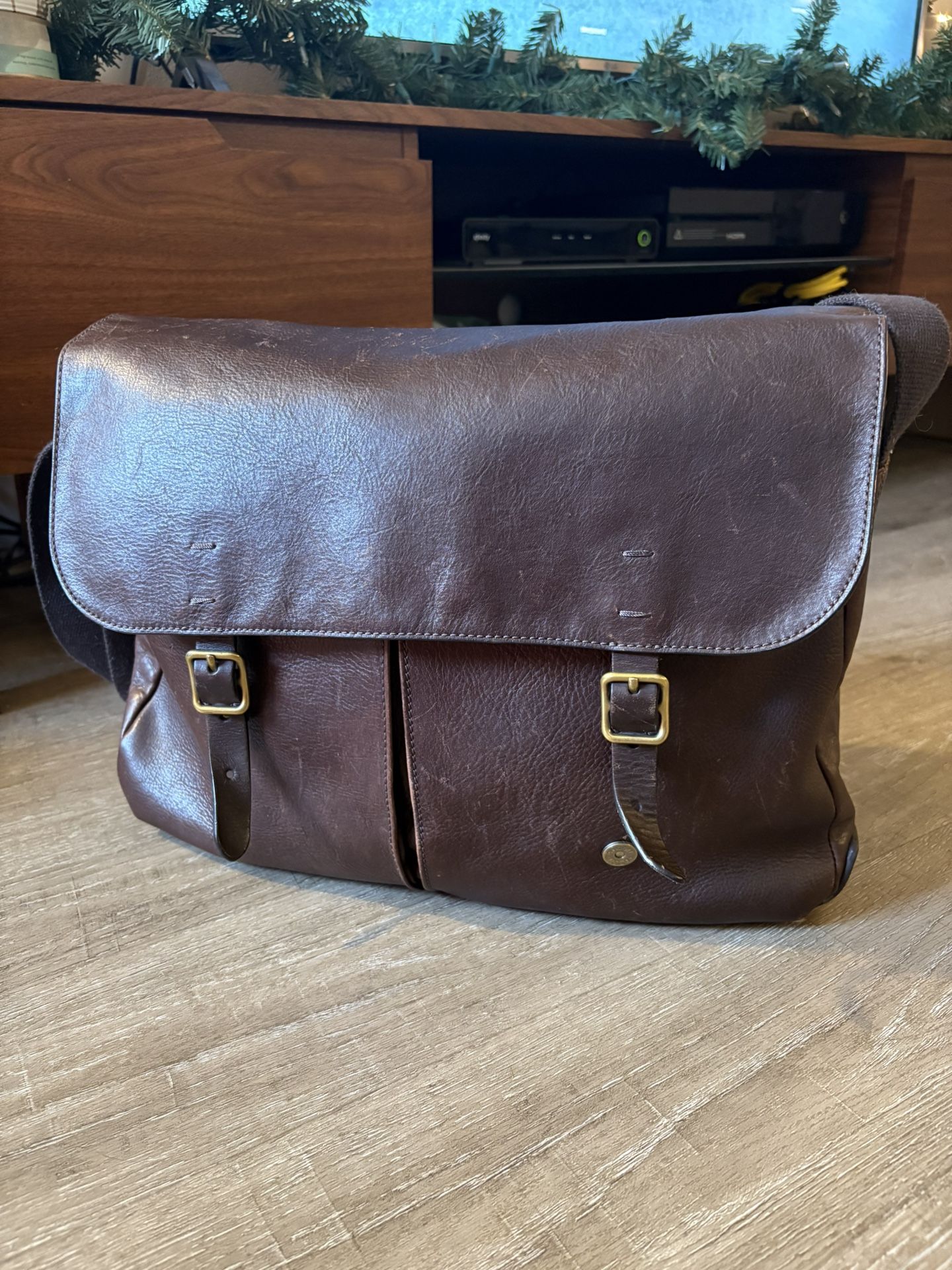 Leather Messenger Bag