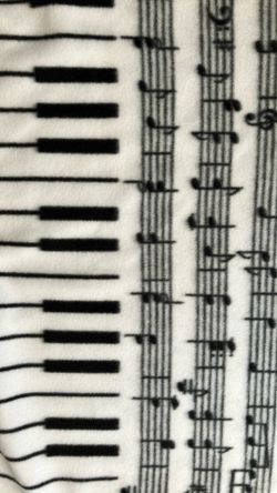 Beautiful Piano Fleece Fabric New $15 Per Yard Up To 10 Yards