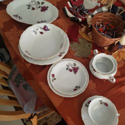 Wawel Polish Rose Garden China Set With extras.