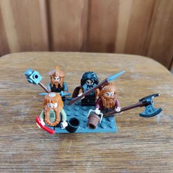 Lego Figures, Hobbit/Lord Of The Rings Dwarfs