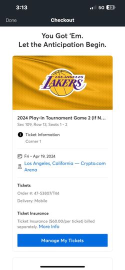 Laker tickets