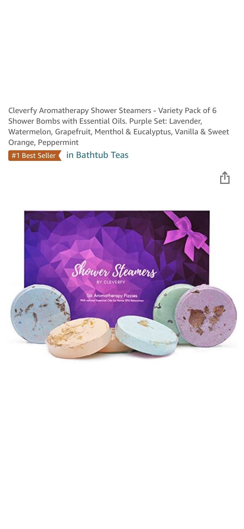 Shower Steamers Variety Pack Of 6 -brand new 