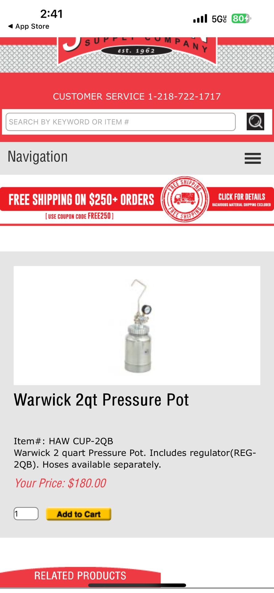 Warwick 2qt Pressure Pot