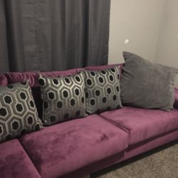 Excellent Condition! Purple Plush Couch! Must See! 