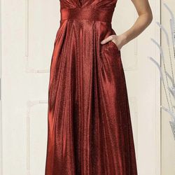 New Burgundy Size 8 Prom Dress 