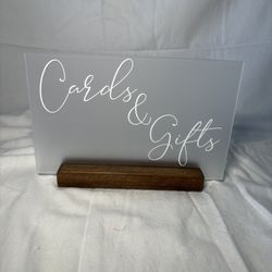 Wedding cards and gifts sign
