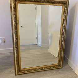 30 X 43 Antique Wood Beveled Mirror. If Listed Available, Please Do Not Ask.