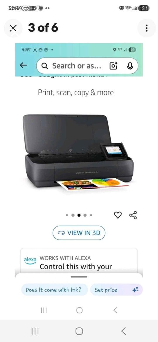 HP OfficeJet 250 Mobile All-in-One Printer With Case