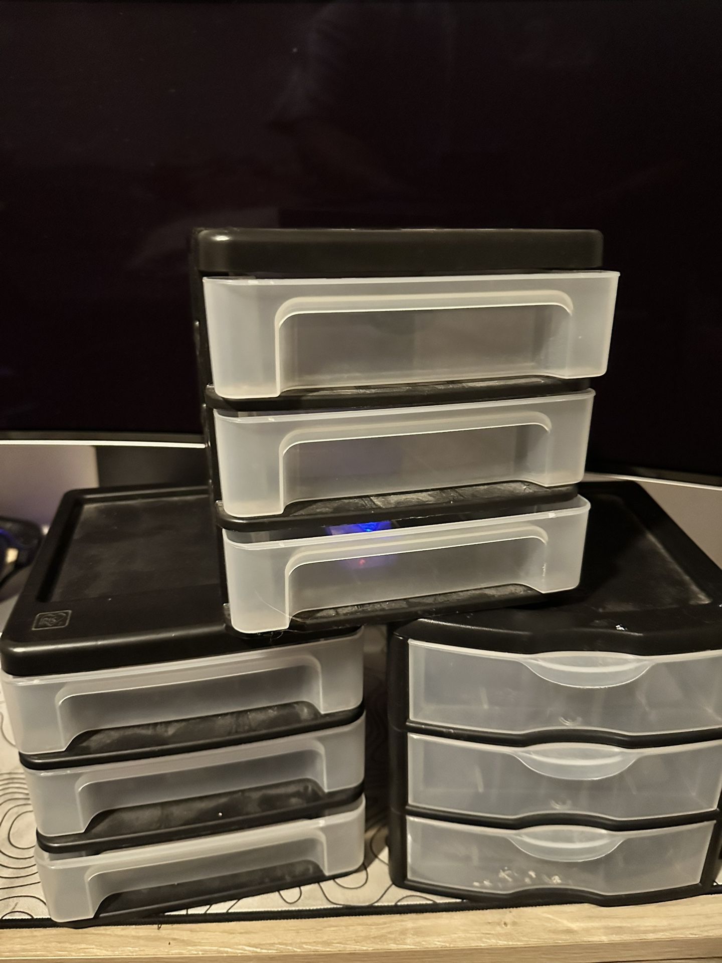 small plastic drawers