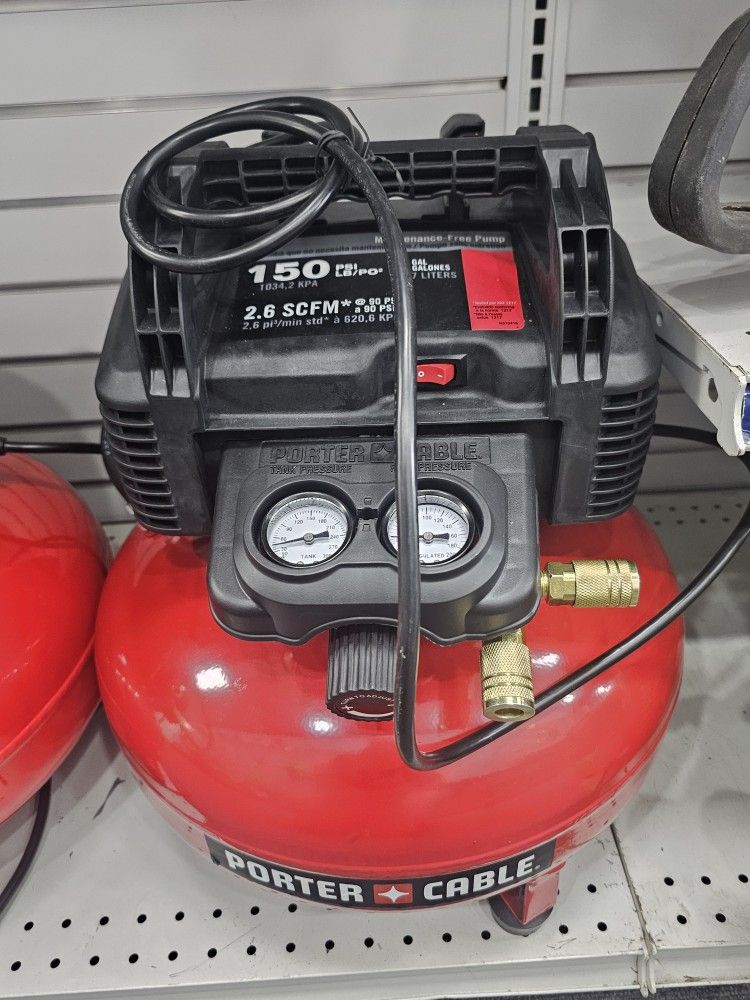 Porter Cable Air Compressor. 6GAL, 150PSI. ASK FOR RYAN. #4(contact info removed)800-02