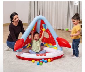 Fisher-Price Rocket Pals Inflatable ball pit with 15 play balls
