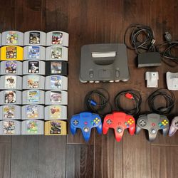 Nintendo 64 Bundle - 28 Games - 4 Controllers - 2 Memory Packs - All Original