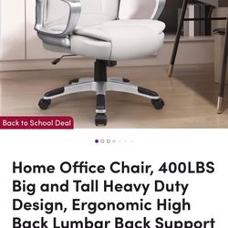 Executive Desk chair-White