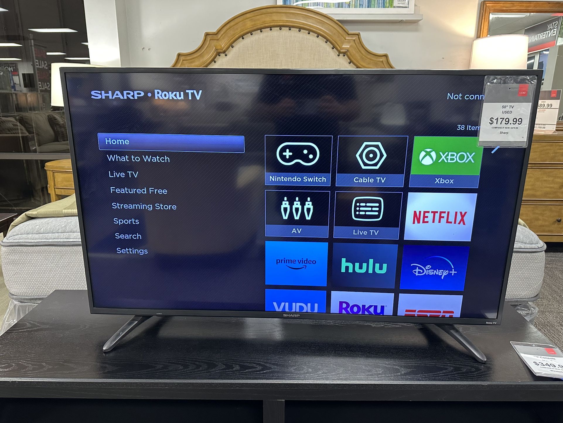 50” Sharp Roku Smart TV