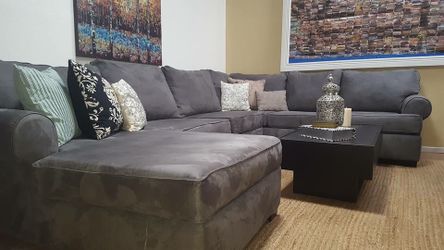 Olive color sectional w washable covers