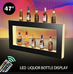 LED Lighted Bottle Display, 48" Square Lighted Display