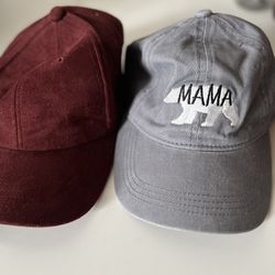 Mama Bear And Maroon Velvet Hat