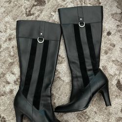 New Jessica London Black Leather Boots