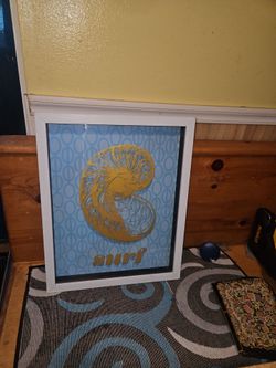 Framed Surf Nautilus Shell Wall Art