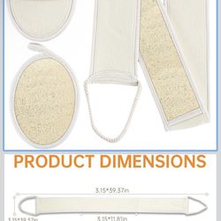 Natural Loofah Exfoliating Body Scrubber, Body Scrubber Back Scrubber for Shower, Loofah Sponge for Women and Men to Clean Your Face and Back Deeply -