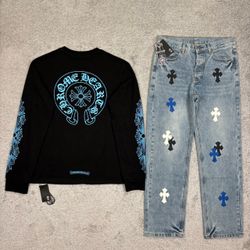 Chrome Hearts Jeans size 32 $180 Shirt size M/L $120