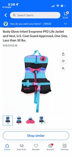 Infant life jacket up to 30 lbs NEW