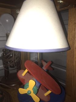 Child's airplane lamp