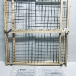 Open Box New World Wire Mesh Pet Safety Gate, up to 50” Wide x 32” Tall 
