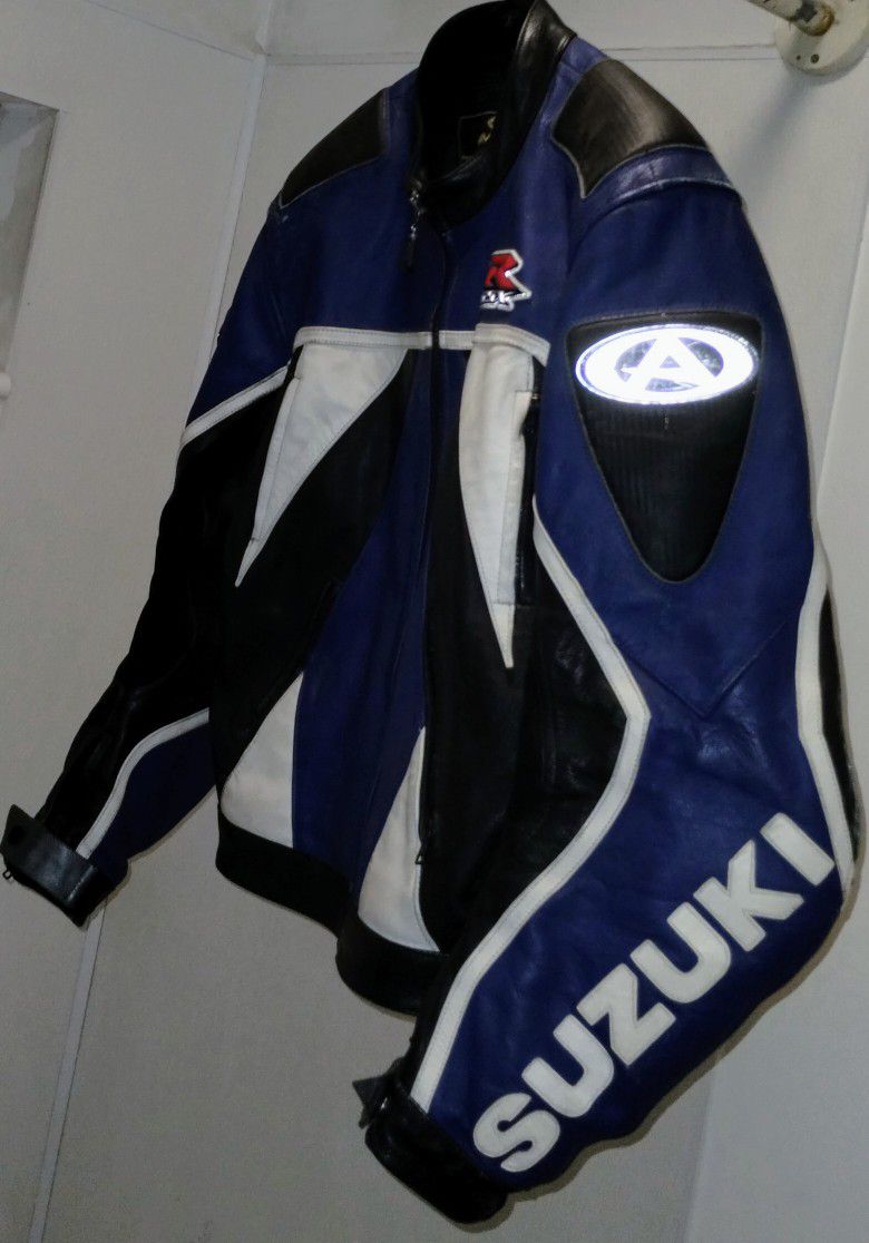 RGSX Suzuki AGV Sport Leather Motorcycle Racing Jacket