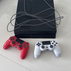 Ps4 1 Tb, Black + 2 Controllers +10ft Charging Cable and HDMI cable