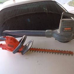 Both Work Perfectly."Electric Blower And Electric Hedge Trimmer."Best Offer "Pick Up Only.