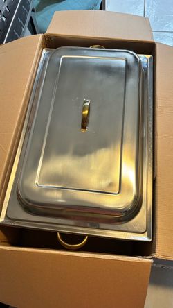 8 Qt. Full Size Gold Accent Chafer,