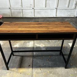Wood Desk With Metal Legs