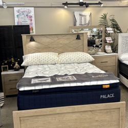 Queen Bedframe, Dresser, Mirror And Nightstand 