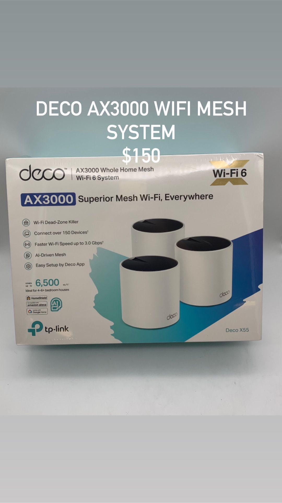 TPLink Ax3000 Wi Fi Mesh Router System #25423