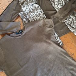 Women’s Size Medium Shawl Collar Sweater With Matching Short Sleeve Sweater