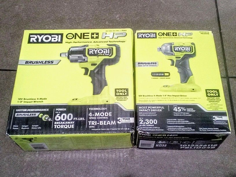 RYOBI CORDLESS 18V IMPACT WRENCH WITH DRIVER NEW 