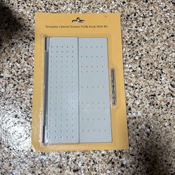 Rejuvenation cabinet drawer, pole, and knob with bit template