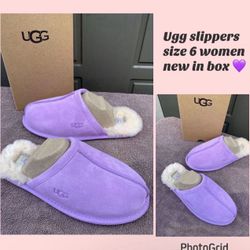 Ugg Slippers Women Size 6 True To Size $65 Firm Cash Or Zelle 