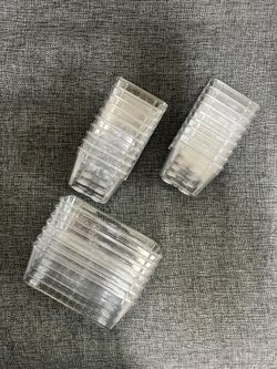 Clear Plastic Drawer Organizers Set, 2-Sizes Versatile Bathroom and Vanity Drawer Organizer Trays, Storage Bins for Makeup, Bedroom