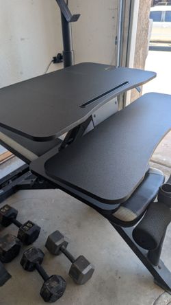 Standing desk converter