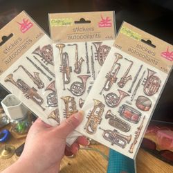 Instrument Embossed Stickers 