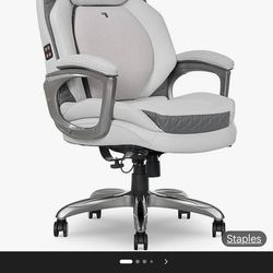 Sharper Image Ergonomic Bonded Leather Swivel Executive Massage Chair