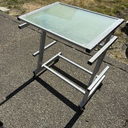 Metal & Glass Work Table/Desk